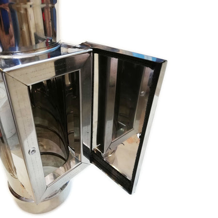 Modulo raccolta incombusti da 200mm in acciaio inox 5 decimi AISI 304