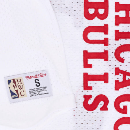 MITCHELL &amp; NESS Casacca Uomo Nba Fashion Mesh V-neck Hardwood Classics Chibul White/original Team Colors da uomo