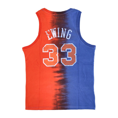 MITCHELL & NESS Canotta Uomo Nba Vertical Tie Dye Tank Hardwood Classics No 33 Patrick Ewing Neykni Original Team Colors da uomo