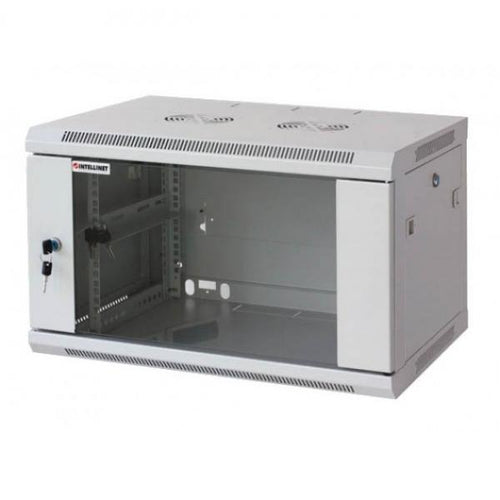 Armadio Rack 19'' a muro 6 unità sezione unica prof. 600mm Grigio