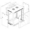 Armadio Rack 19'' a muro 15 unità sezione unica prof. 600mm Nero