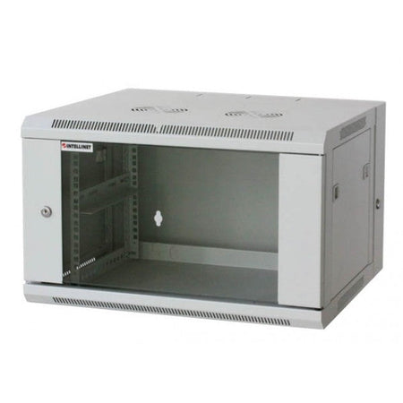 Armadio Rack 19'' a muro 9 unità due sezioni Grigio