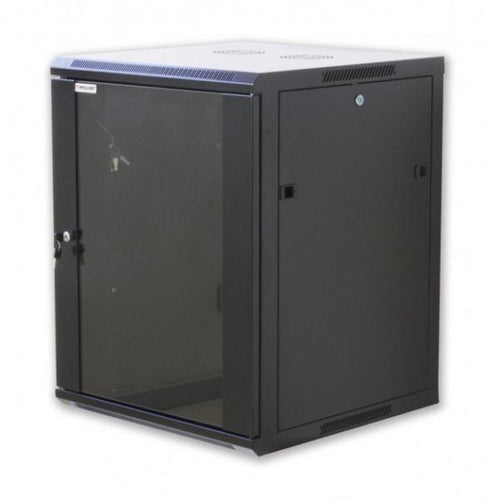Armadio Rack 19'' a muro 12 unità sezione unica prof. 450mm Nero