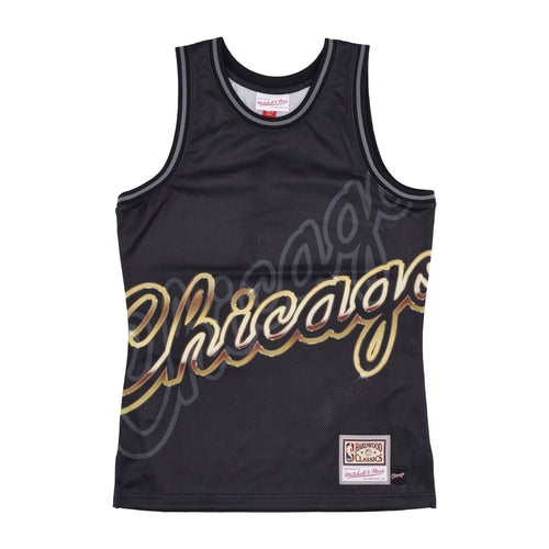 MITCHELL & NESS Canotta Tipo Basket Uomo Nba Big Face 4.0 Fashion Tank Hardwood Classics Chibul Black/original Team Colors da uomo