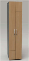 Armadietto spogliatoio in legno a 2 posti 2 ante apertura a Z cm. 40X52X185H