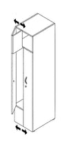 Armadietto spogliatoio in legno a 2 posti 2 ante apertura a Z cm. 40X52X185H