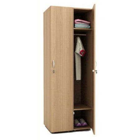 Armadio in legno a 3 posti con 2 ante apertura a "Z" e 1 anta battente cm. 73X52X185H