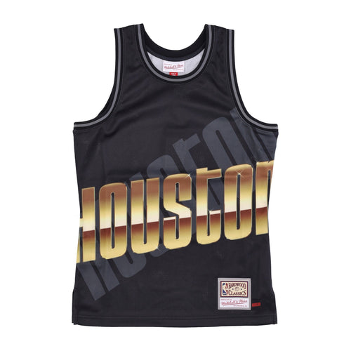MITCHELL & NESS Canotta Tipo Basket Uomo Nba Big Face 4.0 Fashion Tank Hardwood Classics Houroc Black/original Team Colors da uomo