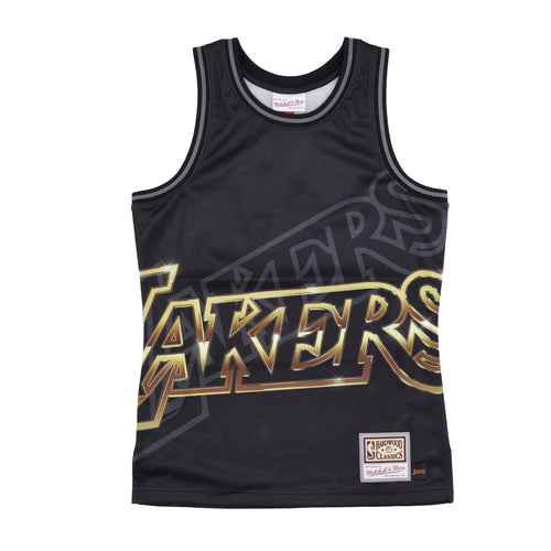 MITCHELL & NESS Canotta Tipo Basket Uomo Nba Big Face 4.0 Fashion Tank Hardwood Classics Loslak Black/original Team Colors da uomo