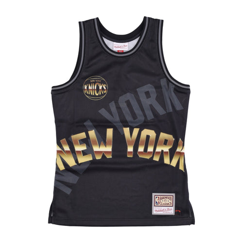 MITCHELL & NESS Canotta Tipo Basket Uomo Nba Big Face 4.0 Fashion Tank Hardwood Classics Neykni Black/original Team Colors da uomo