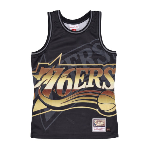 MITCHELL & NESS Canotta Tipo Basket Uomo Nba Big Face 4.0 Fashion Tank Hardwood Classics Phi76e Black/original Team Colors da uomo