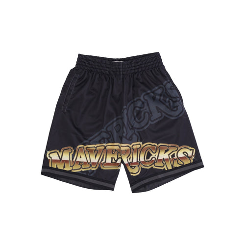 MITCHELL & NESS Pantaloncino Tipo Basket Uomo Nba Big Face 4.0 Fashion Short Hardwood Classics Dalmav Black/original Team Colors da uomo