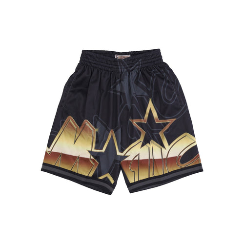 MITCHELL & NESS Pantaloncino Tipo Basket Uomo Nba Big Face 4.0 Fashion Short Hardwood Classics Orlmag Black/original Team Colors da uomo