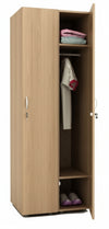 Armadietto spogliatoio in legno a 2 posti con 2 ante battenti cm. 66X52X185H