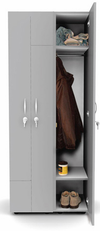 Armadietto spogliatoio in legno a 2 posti con 2 ante battenti cm. 66X52X185H