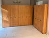 Armadietto spogliatoio in legno a 2 posti con 2 ante battenti cm. 66X52X185H