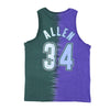 MITCHELL & NESS Canotta Uomo Nba Vertical Tie Dye Tank Hardwood Classics No 34 Ray Allen Milbuc Original Team Colors da uomo