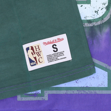 MITCHELL &amp; NESS Canotta Uomo Nba Vertical Tie Dye Tank Hardwood Classics No 34 Ray Allen Milbuc Original Team Colors da uomo