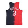 MITCHELL & NESS Canotta Uomo Nba Vertical Tie Dye Tank Hardwood Classics No 3 Allen Iverson Phi76e Original Team Colors da uomo