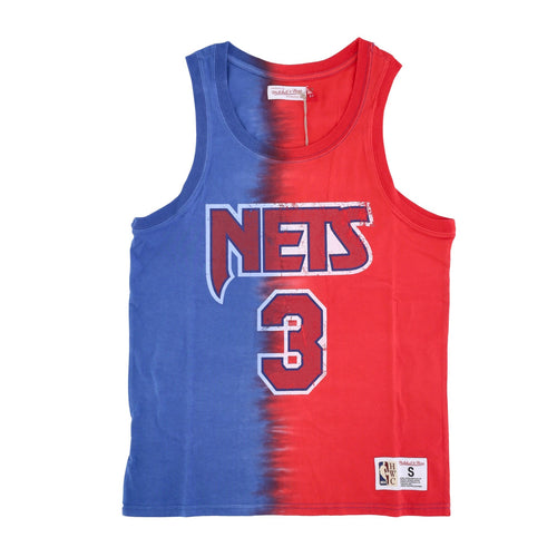 MITCHELL & NESS Canotta Uomo Nba Vertical Tie Dye Tank Hardwood Classics No 3 Drazen Petrovic Nejnet Original Team Colors da uomo
