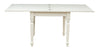 Biscottini Tavolo allungabile Country in legno massello di tiglio finitura bianca anticata L90xPR90xH80 cm. Made in Italy