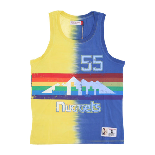 MITCHELL & NESS Canotta Uomo Nba Vertical Tie Dye Tank Hardwood Classics No 55 Dikembe Mutombo Dennug Original Team Colors da uomo