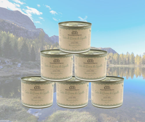 Kit 6 pezzi Dr.Clauder's Barf Menu Completo Gatto Trito Di Carre Di Agnello
