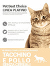 PETBESTCHOICE Linea Salute Platino Adult/Attivo Tacchino e Pollo 70%