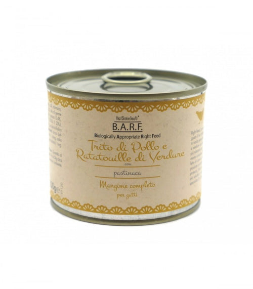 Dr.Clauder's Barf Menu Completo Gatto Trito Di Pollo E Ratatouille Di Verdure Co
