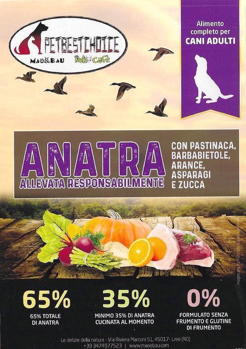 PETBESTCHOICE GRAINFREE ADULT ANATRA 65% & 5 SUPERFOOD