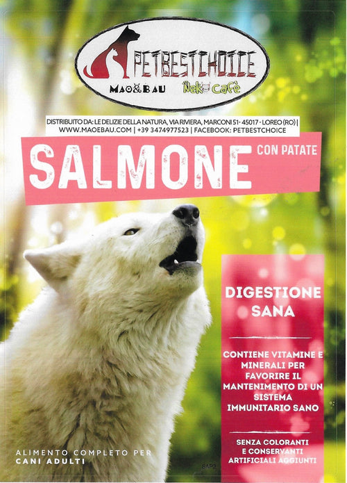 PETBESTCHOICE SUPERPREMIUM ADULT SALMONE 44% e PATATE
