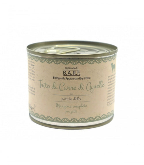 Dr.Clauder's Barf Menu Completo Gatto Trito Di Carre Di Agnello Con Patate Dolci