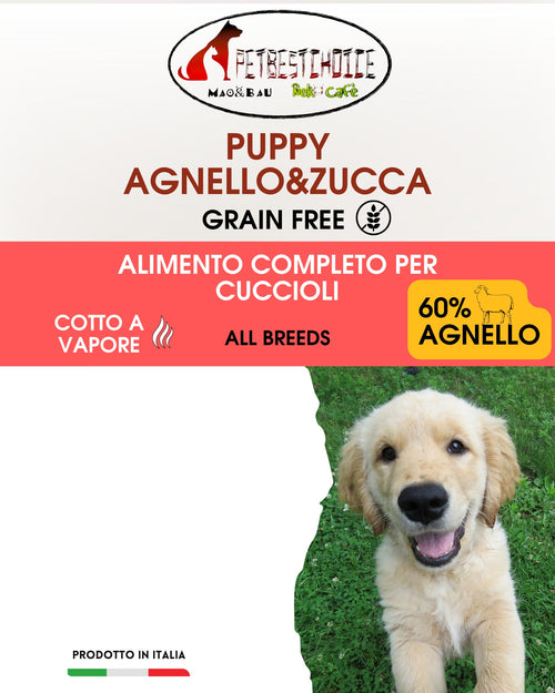 Petbestchoice Cucciolo Agnello 60% e Zucca COTTO A VAPORE
