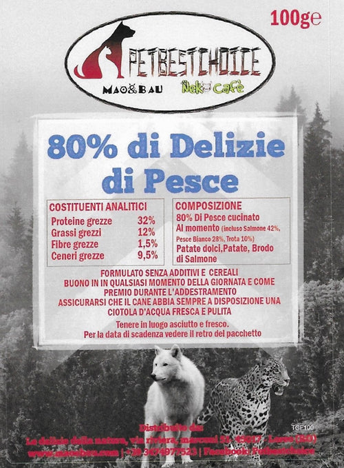 Delizie Di Pesce 80% Senza Cereali gr100
