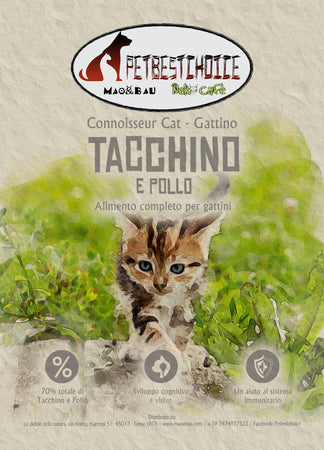 PETBESTCHOICE Linea Salute Platino GATTINO Tacchino e Pollo 70%