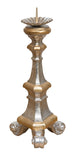 Biscottini Candeliere in legno finitura foglia argento e oro. Made in Italy