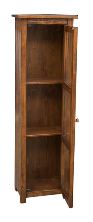 Biscottini Vetrinetta Country Biscottini legno massello tiglio finitura noce 40x25x130