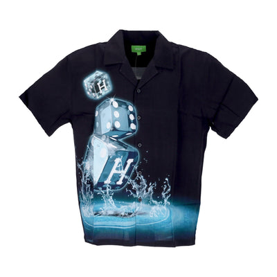 HUF Camicia Manica Corta Uomo Dice Woven Top Black da uomo
