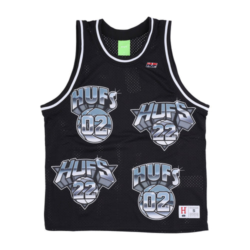 HUF Canotta Tipo Basket Uomo Basketball Jersey Black da uomo