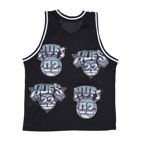 HUF Canotta Tipo Basket Uomo Basketball Jersey Black da uomo