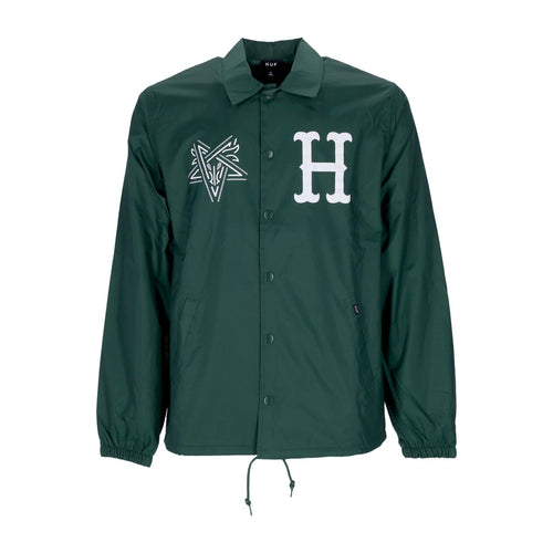 HUF Giacca Coach Jacket Uomo Split Coaches Jacket X Thrasher Black da uomo