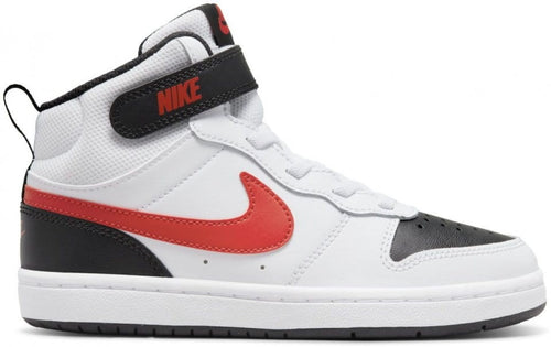 Nike Court Borough Mid 2, Little Kids' Shoe, White/ University _x000D_
Red-black