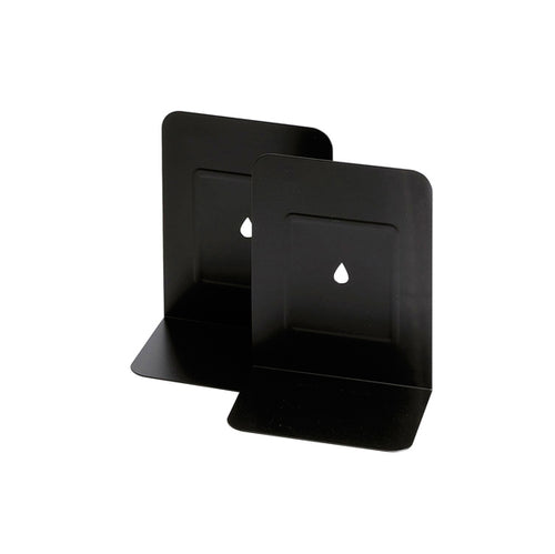 Coppia Reggilibri In Metallo Nero Art.088