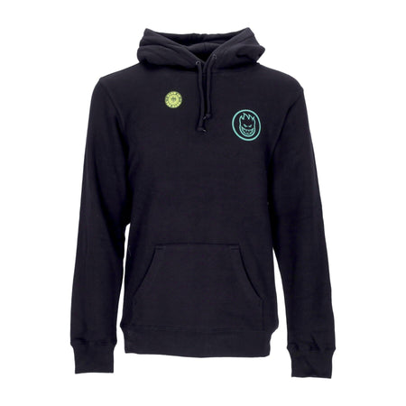 SPITFIRE Felpa Cappuccio Uomo Classic Swirl Glow Black da uomo