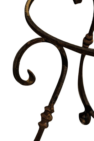 Biscottini Biscottini Base Tavolo Rotonda Ferro Pieno Forgiato a Mano 107x107x74