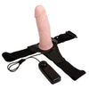 Baile strap-on con dildo realistico vibrante 17 cm