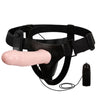 Baile strap-on con dildo realistico vibrante 17 cm