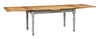 Biscottini Tavolo allungabile in legno massello di tiglio struttura grigio anticato piano finitura naturale. Made in Italy