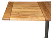 Biscottini Tavolo allungabile in legno massello di tiglio struttura grigio anticato piano finitura naturale. Made in Italy