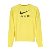 Nike Felpa Leggera Girocollo Uomo Sportswear Air French Terry Crew Yellow Strike/black da uomo